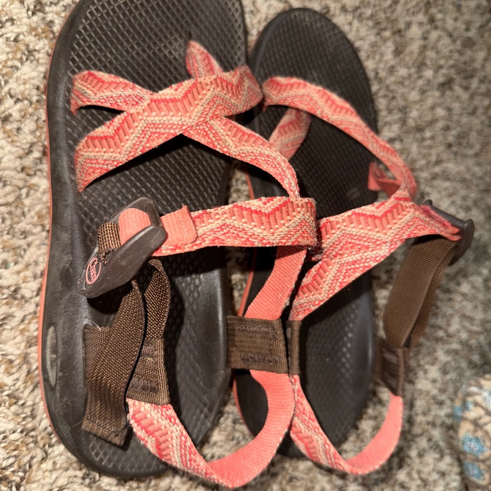 Chaco Women's Sandals - Coral and Brown
